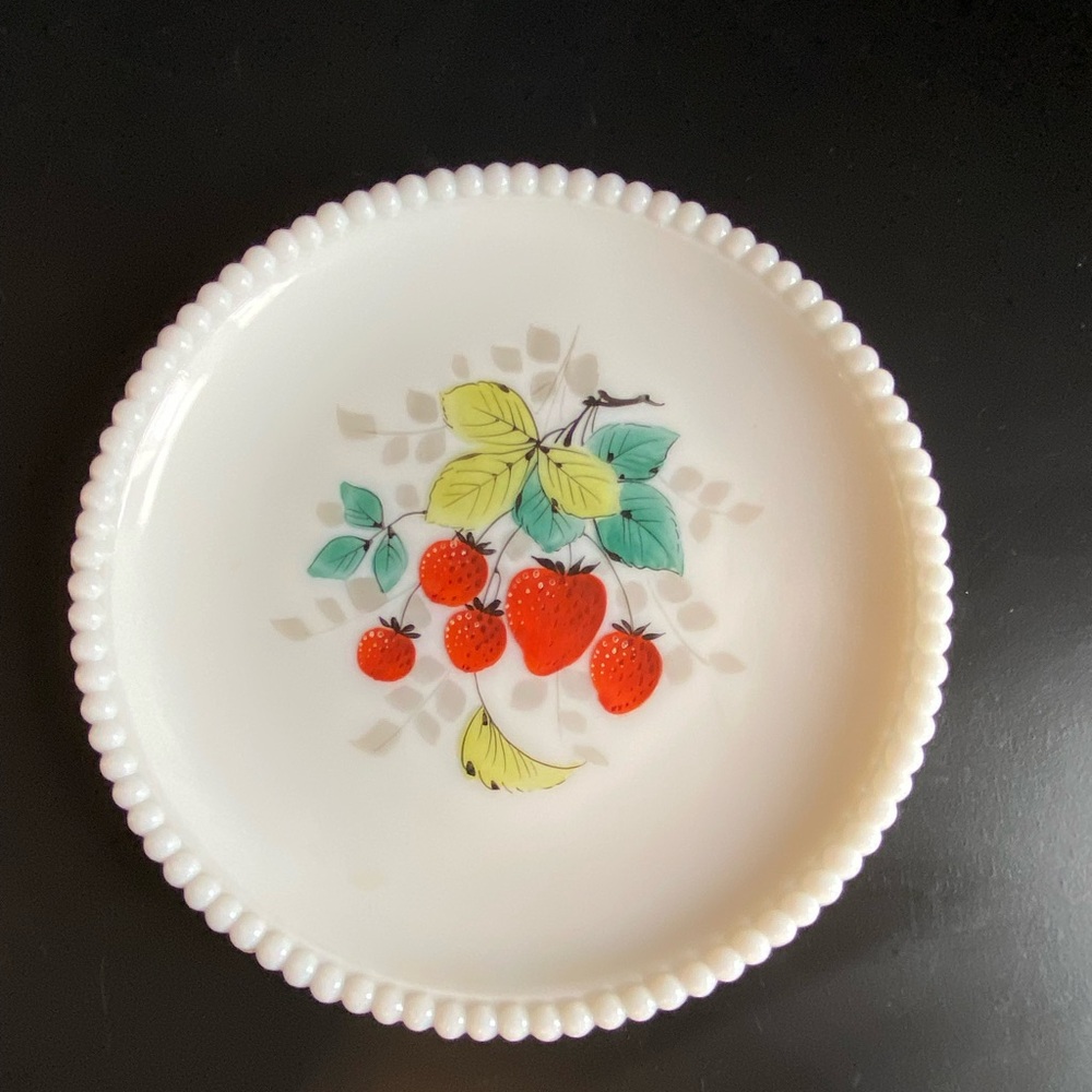 Vintage Strawberry Design Plate